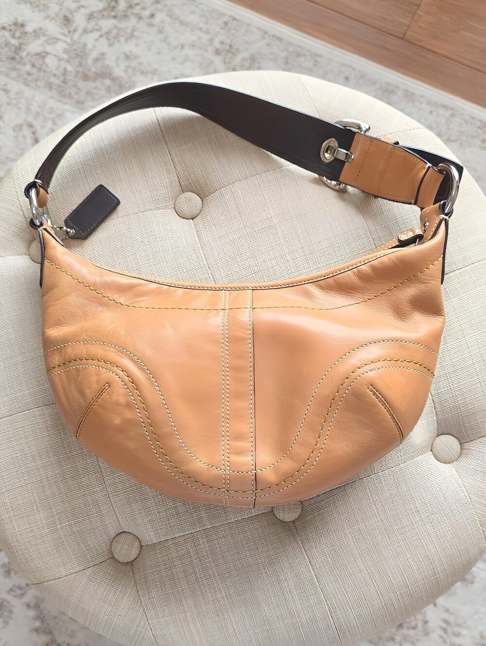 Coach Y2K Tan Leather Hobo-Soho Shoulder Bag
